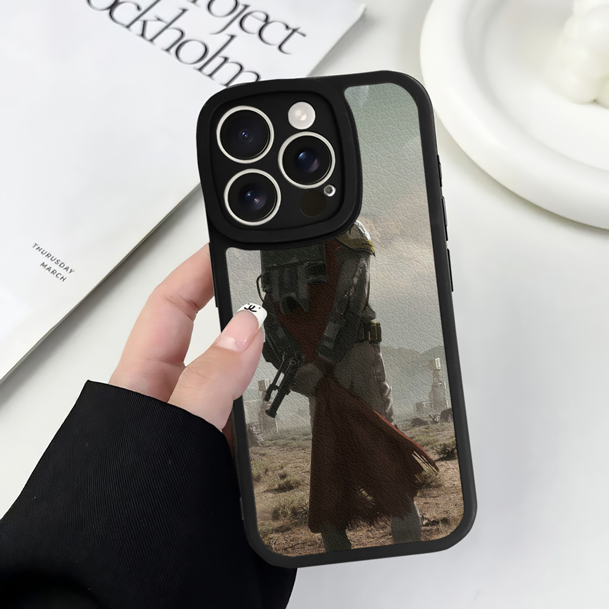 （画像用） スター・ウォーズ Star Wars 【iPhone 16シリーズ対応】シリコンスマホケース（レザー調） 材質：シリコン